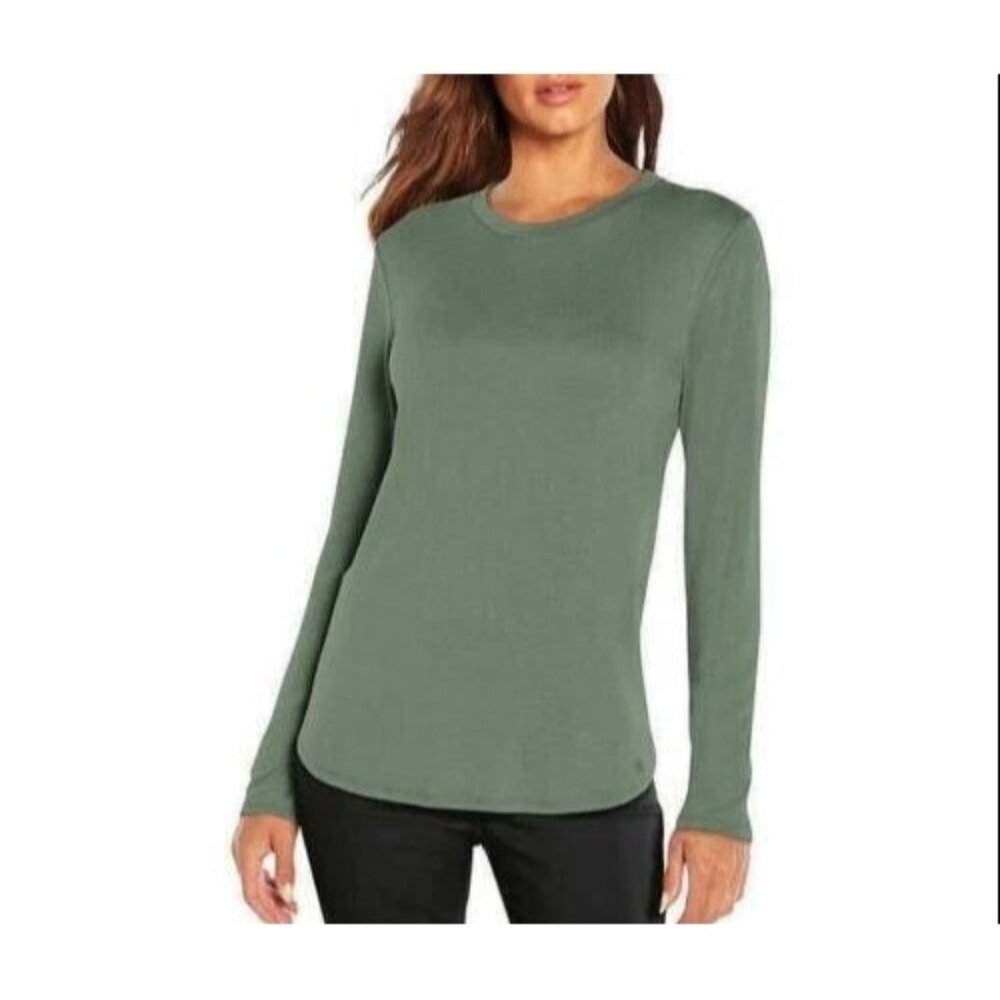 Banana Republic Pullover Long Sleeve Crew Neck Top Womens Green Size XXL NWT